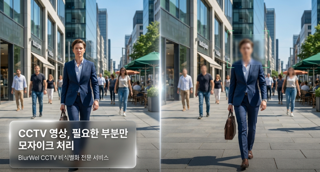 cctv영상 필요한 부분만 모자이크처리