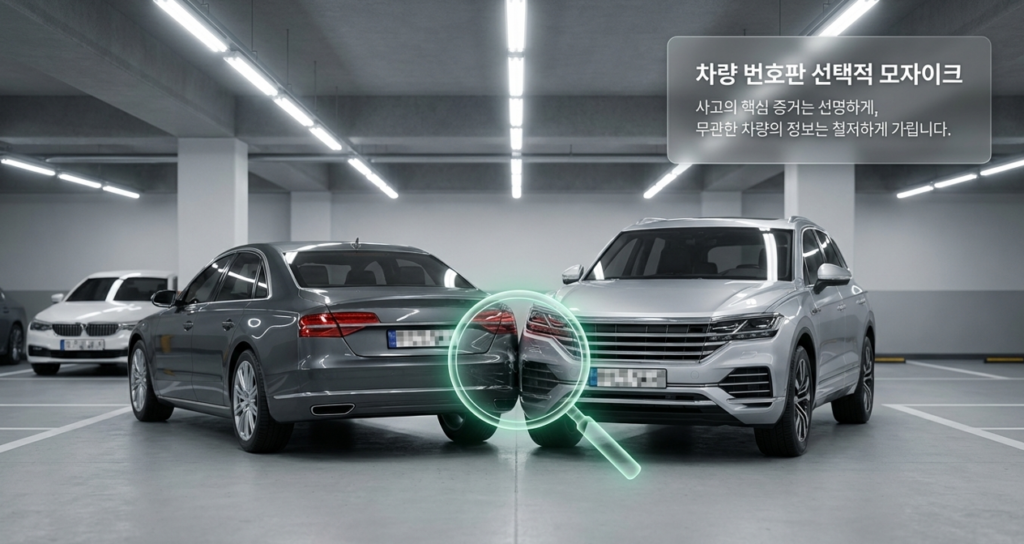 차량사고시 블러처리