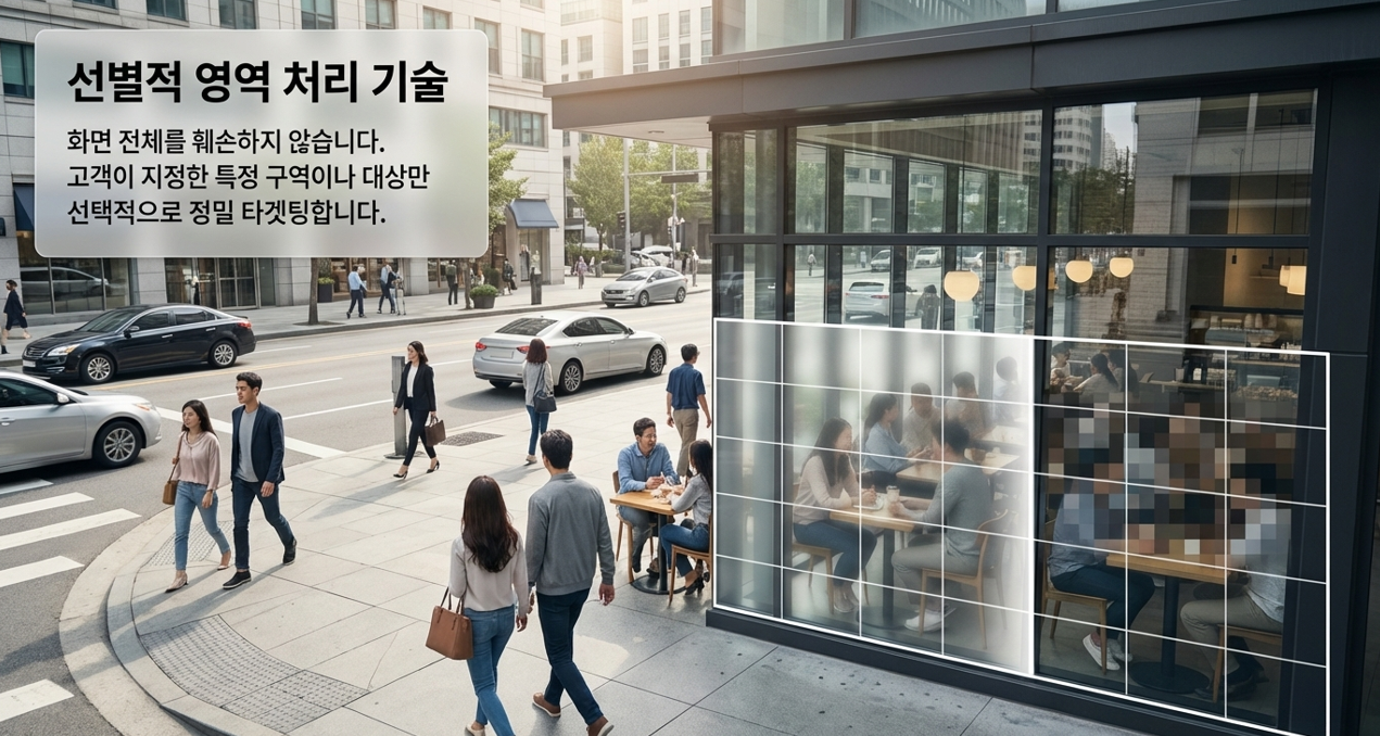CCTV 모자이크비용 일부 모자이크 처리